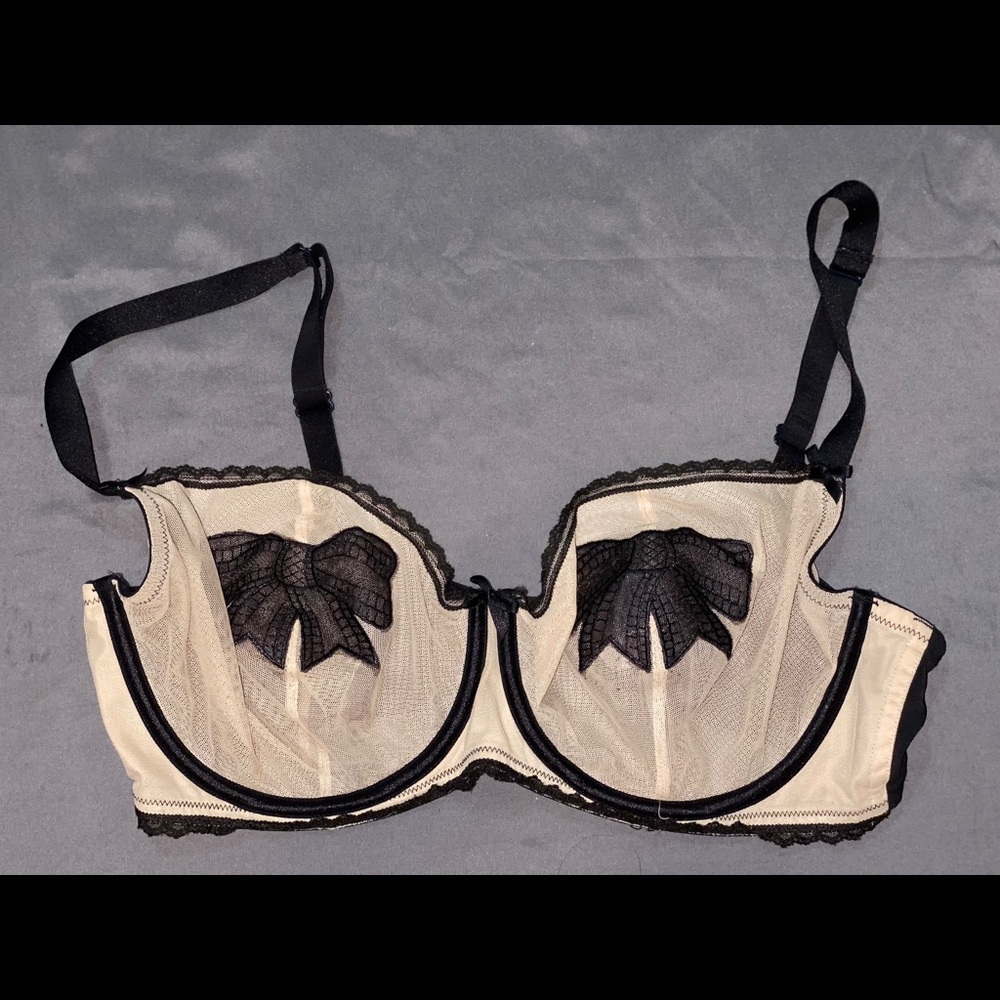 Tan and black Bralette